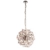 Chrome Pendant with Glass Crystals &amp; 16 Lights - Gabriella