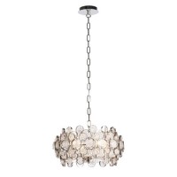 4 Light Nickel & Glass Medallions - Marella