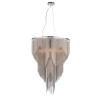 Silver Ceiling Light with 7 Lights &amp; Hanging Chains - Lorie
