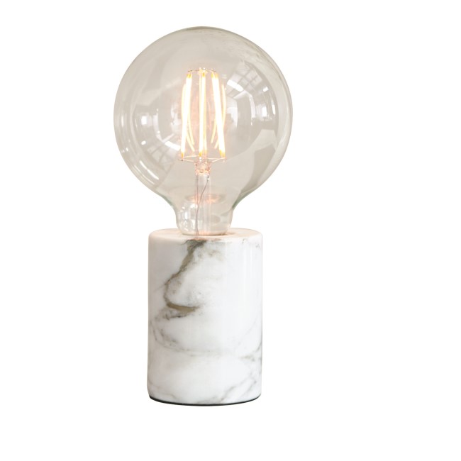 White Marble Table Lamp - Otto