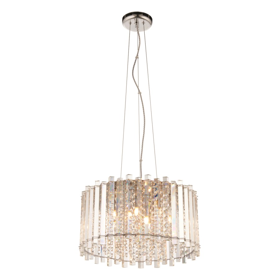 5 Light Drum Crystal Pendant - Hanna