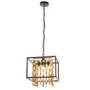 Black & Gold Cube Cage Pendant - Daya