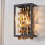 2 Light Black & Gold Wall Fitting - Daya