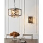 2 Light Black & Gold Wall Fitting - Daya