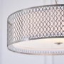 3 Light Nickel Drum Pendant Light - Cordero