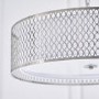 3 Light Nickel Drum Pendant Light - Cordero