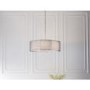 3 Light Nickel Drum Pendant Light - Cordero
