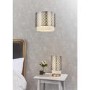 2 Tier Nickel & White Table Lamp - Gilli