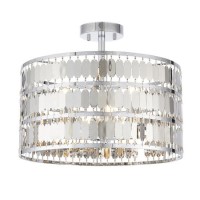 Chrome Flush Ceiling Light - Eldora