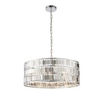 GRADE A1 - Box Opened Eldora 5 Light Chrome Maroccan Pendant