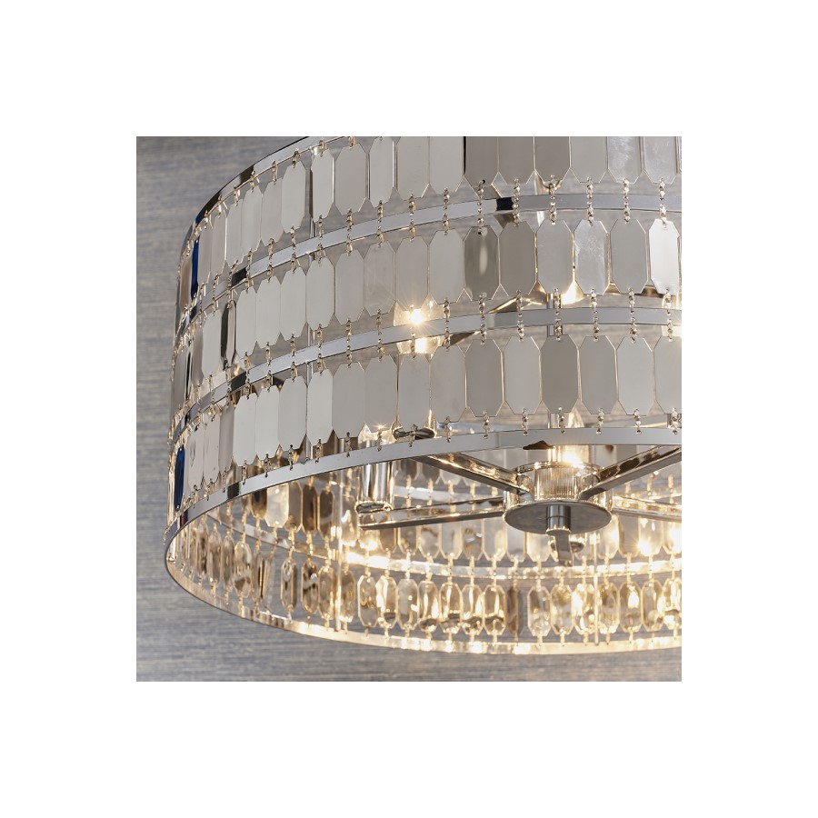 5 Light Chrome Maroccan Pendant - Eldora