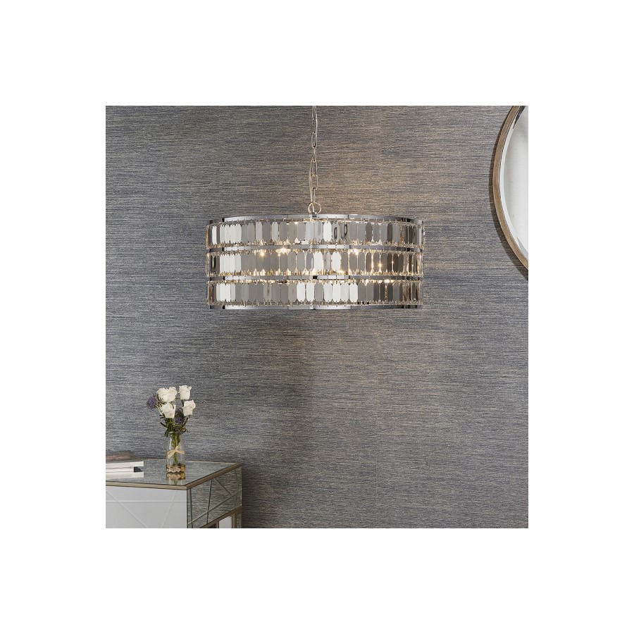 5 Light Chrome Maroccan Pendant - Eldora