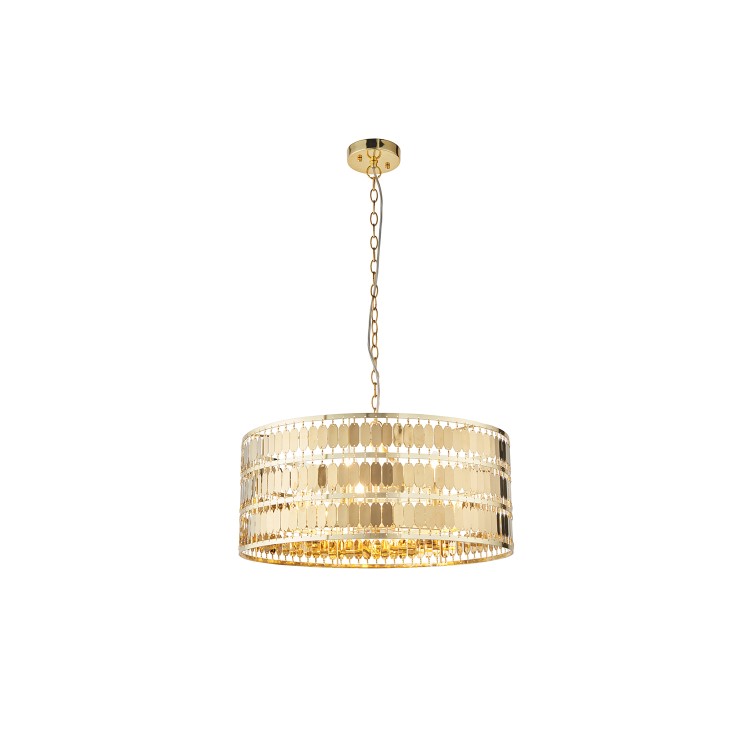 5 Light Gold Maroccan Pendant - Eldora