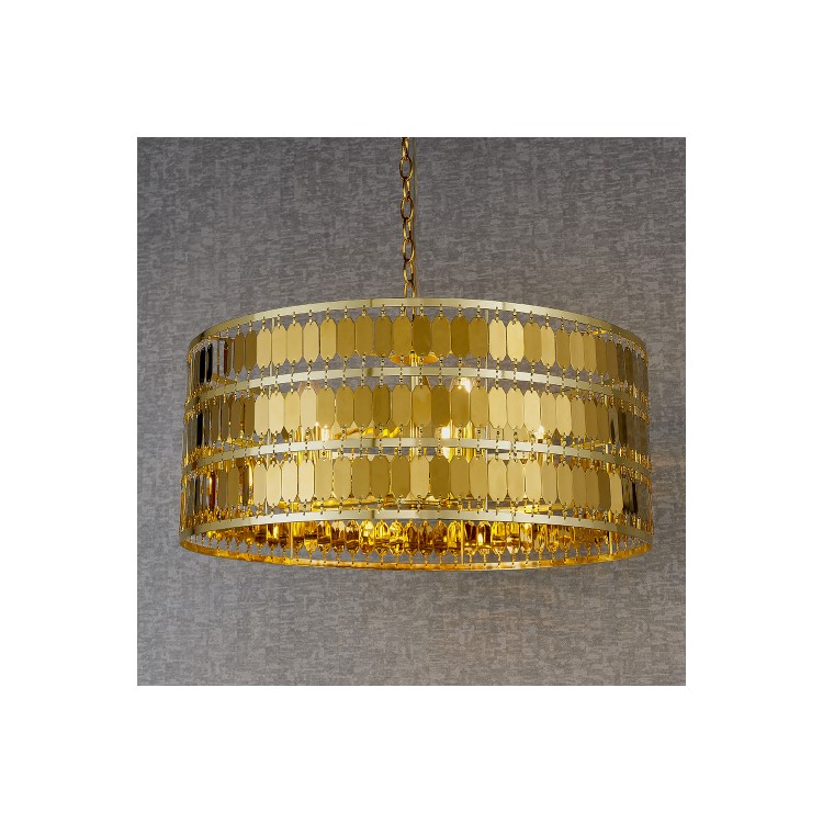 5 Light Gold Maroccan Pendant - Eldora