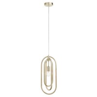 3 Oval Hoop Antique Silver Pendant Light - Meera