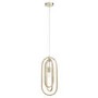 3 Oval Hoop Antique Silver Pendant Light - Meera