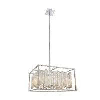 GRADE A1 - Box Opened Acadia Chrome and Crystal 6 Light Pendant