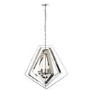 3 Light Geometric Chrome Pendant - Riona