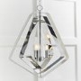 3 Light Geometric Chrome Pendant - Riona