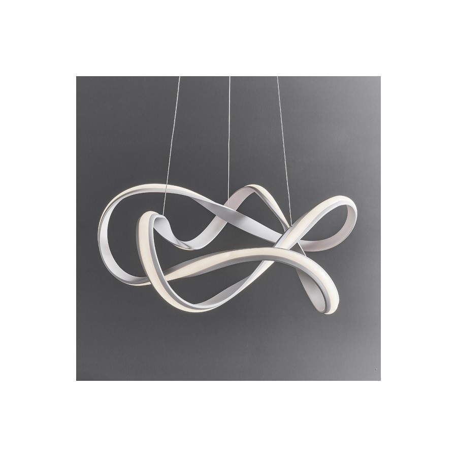 White Twisted LED Pendant Light - Synergy