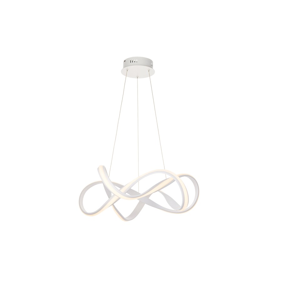 White Twisted LED Pendant Light - Synergy