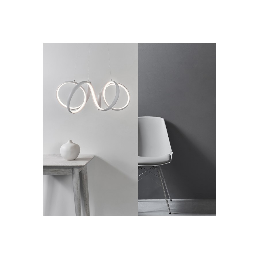 Small Curl White LED Pendant Light - Synergy