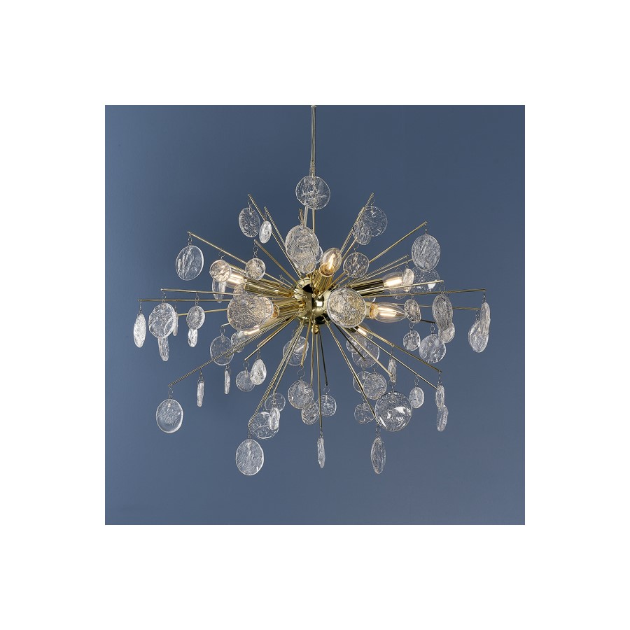 9 Light Gold Sputnik Pendant - Calla