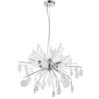 Calla Chrome and Glass 8 Light Pendant