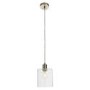 GRADE A1 - Box Opened Poole Glass Pendant Ceiling Light with Nickel Finish