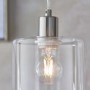 GRADE A1 - Box Opened Poole Glass Pendant Ceiling Light with Nickel Finish