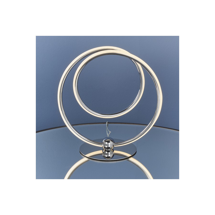 Chrome LED Hoop Table Lamp - Eterne
