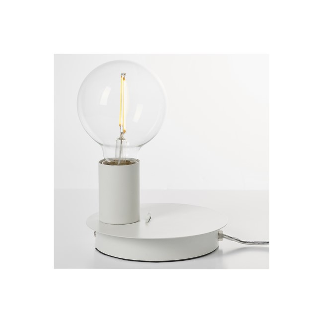 Modern White USB Table Lamp - Joshua