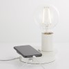 Modern White USB Table Lamp - Joshua