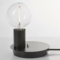 Modern Black USB Table Lamp - Joshua