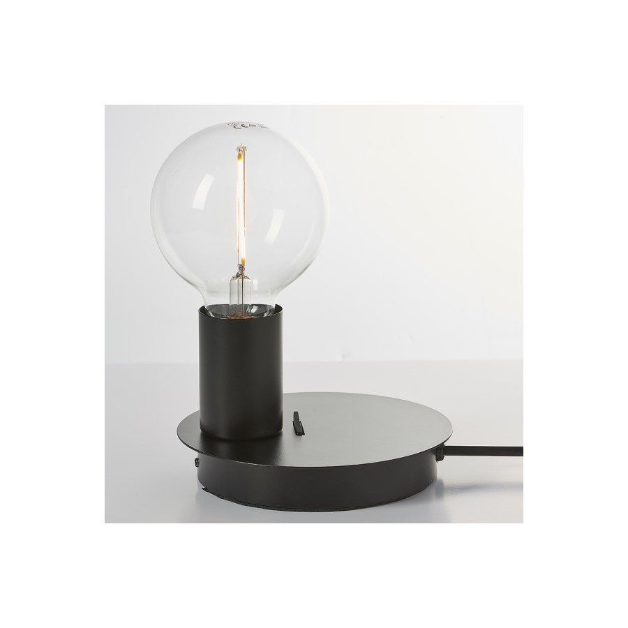 Modern Black USB Table Lamp - Joshua
