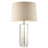 Lilah Mirrored and Vintage Linen Table Lamp