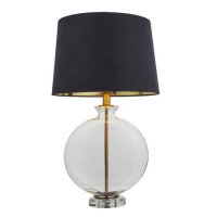 Gideon Black and Brass Table Lamp