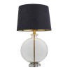 Gideon Black and Brass Table Lamp
