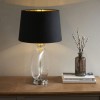 Gideon Black and Brass Table Lamp