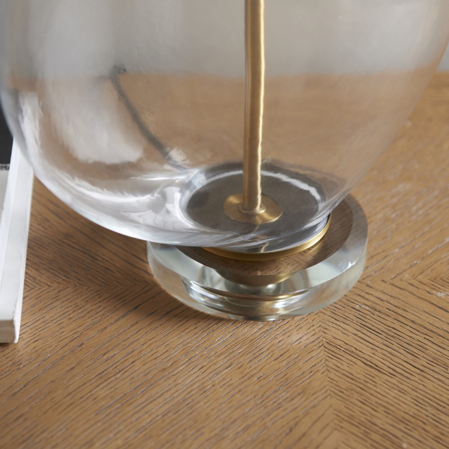 Gideon Black and Brass Table Lamp