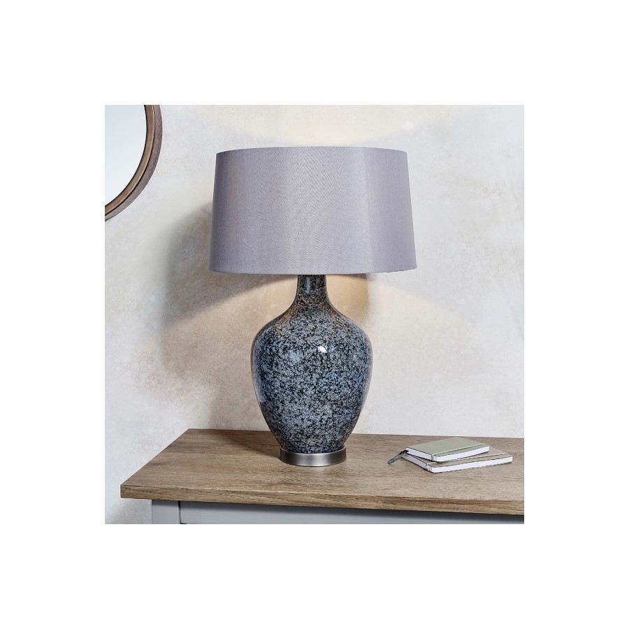 Black & Grey Speckled Table Lamp - Isla