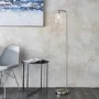 Chrome and Glass Floor Lamp - Toledo