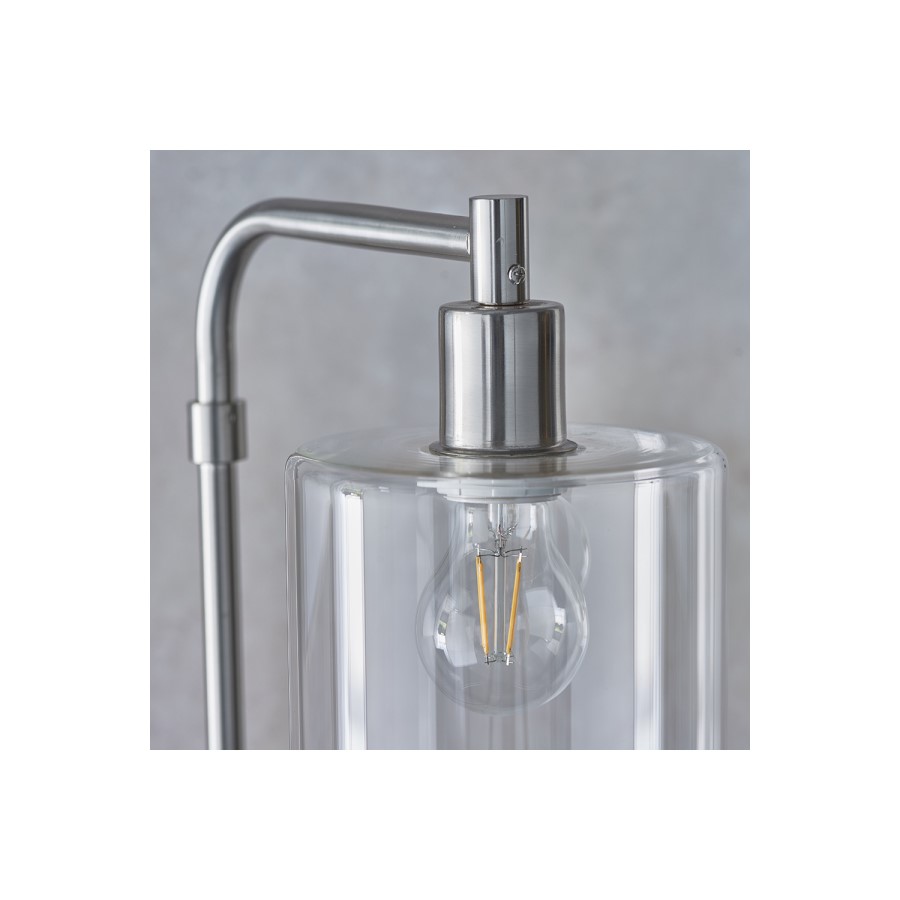 Chrome and Glass Floor Lamp - Toledo