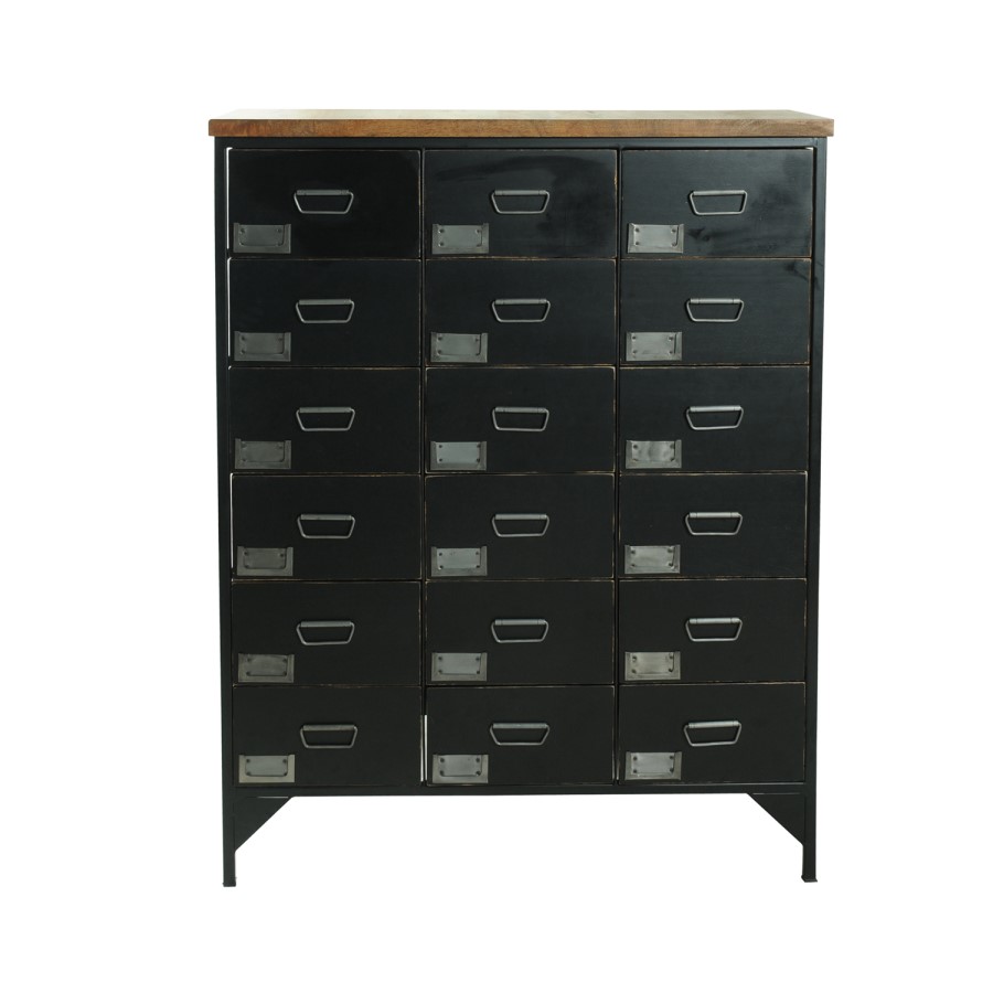 Signature North Aiden Loft Large Black Apothecary Chest 