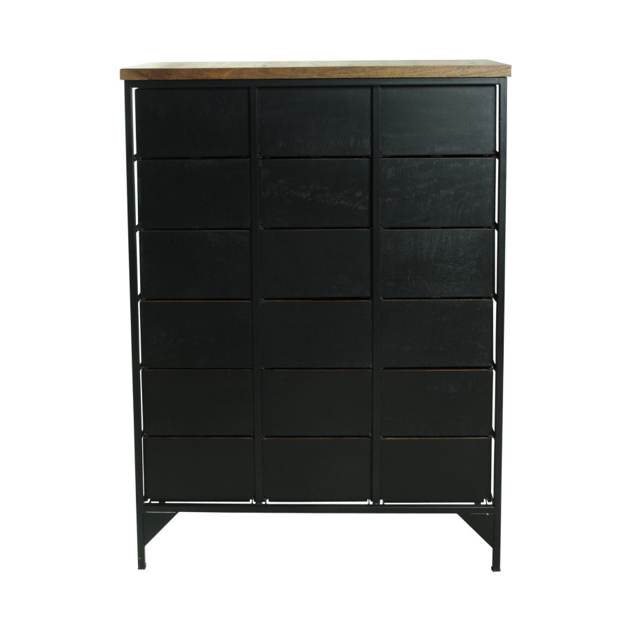 Signature North Aiden Loft Large Black Apothecary Chest 