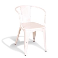 Signature North Aiden Loft Industrial White Metal Dining Chair
