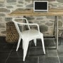 Signature North Aiden Loft Industrial White Metal Dining Chair