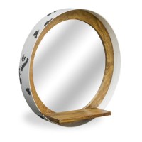 Signature North Aiden Loft Porthole Mirror with Shelf