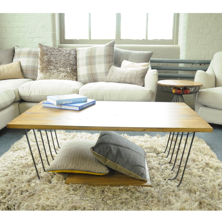Industrial Aiden Loft Rectangular Storage Coffee Table