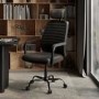 Ergonomic Black Faux Leather Office Chair - Emmanuel